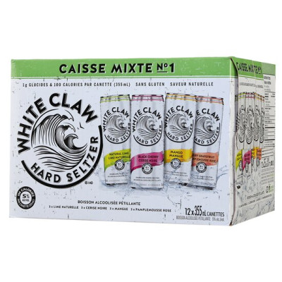 White Claw Caisse Mixte No.1<br>Cooler au spiritueux   |   12 x 355 ml   |   Canada  Ontario