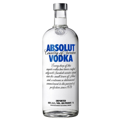 Absolut<br>Vodka | 1 L | Suède
