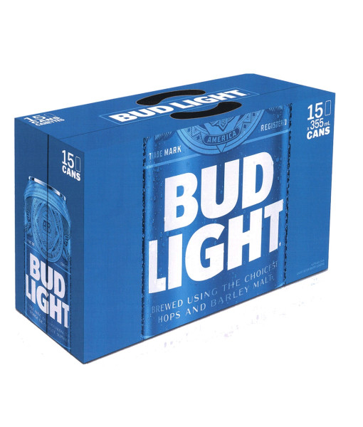 Bud Light<br>Pale Lager<br>15 x 355 ml<br>Cans