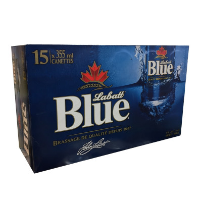 Labatt Bleu<br>Lager Pâle<br>15 x 355 ml<br>Canettes