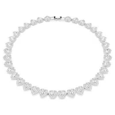 Swarovski<br>Collier Ariana Grande x Swarovski<br>Tailles variées, Cœur, Blanc, Métal rhodié