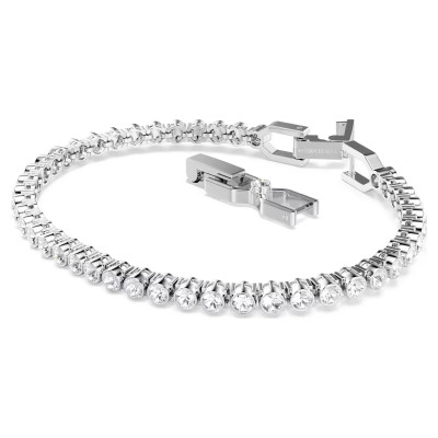 Swarovski<br>Bracelet Tennis Imber Emily<br>Taille ronde, Blanc, Métal rhodié