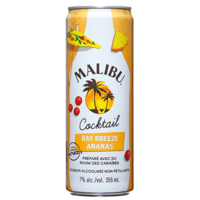 Malibu Bay Breeze Ananas Cooler au spiritueux   |   4 x 355 ml   |   Canada, Ontario