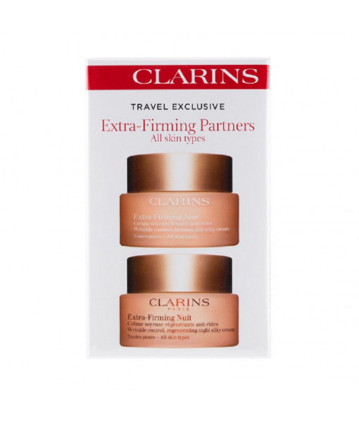 Clarins<br>Crème Extra-Firming Jour + Extra-Firming Nuit<br>Tous Types De Peaux<br>2 x 50 ml / 1.7 oz