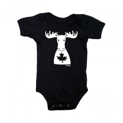 Little Moose and Bear<br>The Moose Short Sleeve Bodysuit