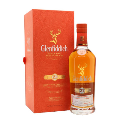 Glenfiddich 21 Ans Reserva Rum Cask Single Malt Scotch Whisky<br>Whisky écossais | 700 ml | Royaume Uni