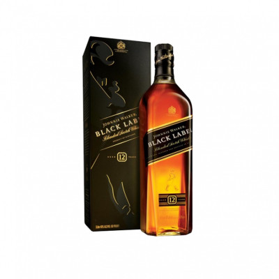 Johnnie Walker Black Label 12 Ans Blended Scotch<br>Whisky écossais | 1 L | Royaume Uni