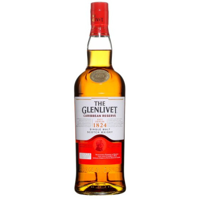 The Glenlivet Caribbean Reserve<br>Speyside Single Malt<br>Whisky écossais   |   750 ml   |   Royaume Uni  Écosse