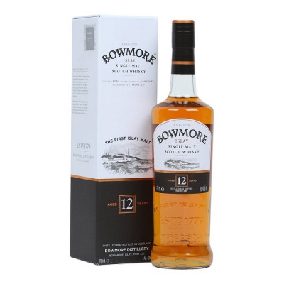 Bowmore 12 Ans Islay Single Malt Scotch<br>Whisky écossais | 750 ml | Royaume Uni